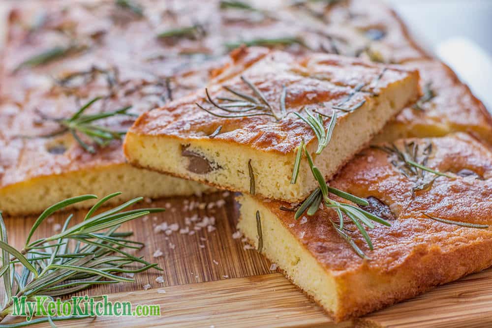 Low Carb Rosemary & Olive Focaccia Bread