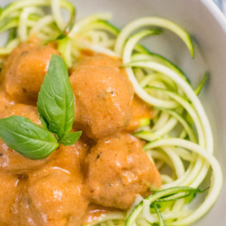 Keto italian Meatballs Zoodles