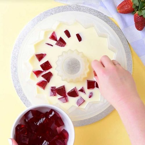 Keto Jello Dessert Recipe Raspberry & Cream (1 carb)