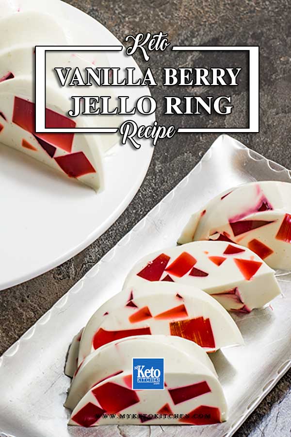 Keto Vanilla Berry Jello Dessert