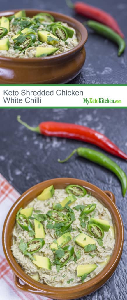 Low Carb Mexican Shredded Chicken - Keto White Chili