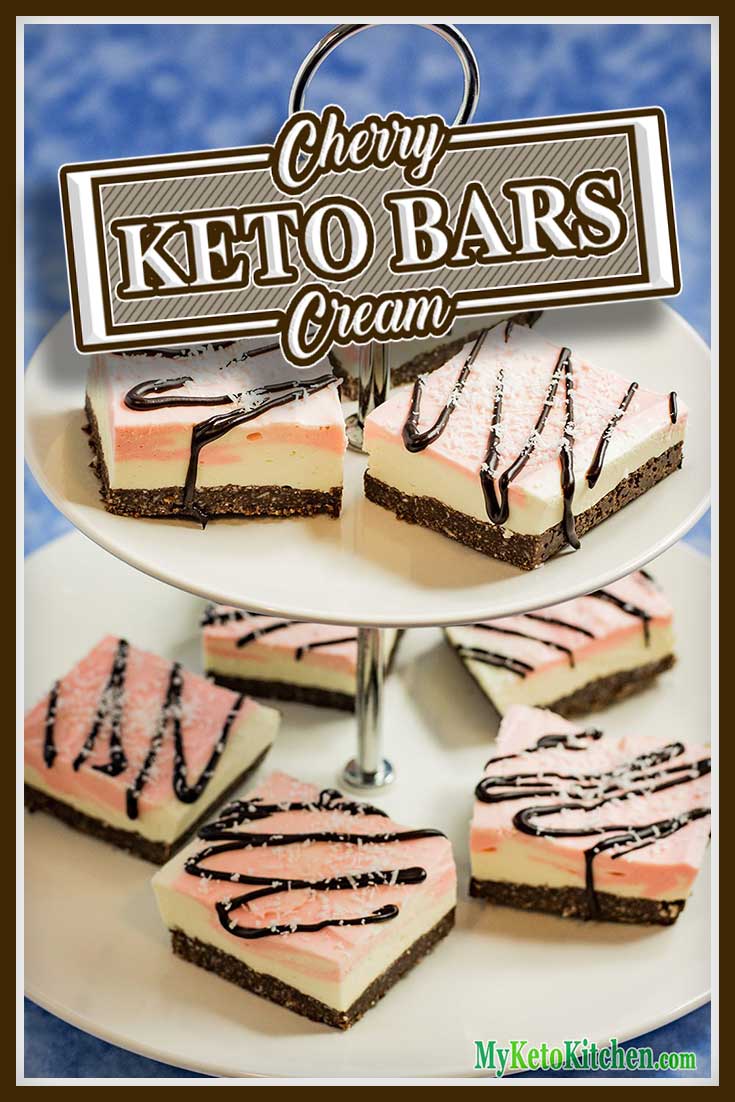 Keto Cherry Ripe Slice Recipe Chocolate Cookie Cream base