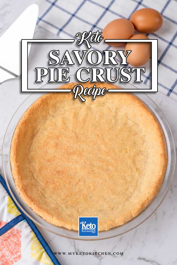 Keto Pie Crust in a glass pie dish