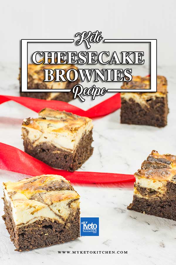 Keto Chocolate Cheesecake Swirl Brownies