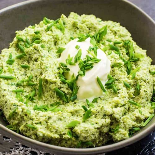 Broccoli Mash Recipe Sour Cream & Chives (Mashed Potato Alternative)