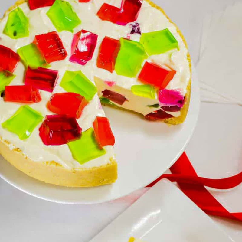 Keto Jello Cheesecake Sugar Free, NoBake & Tasty Crust!