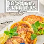 Keto ricotta fritters recipe.