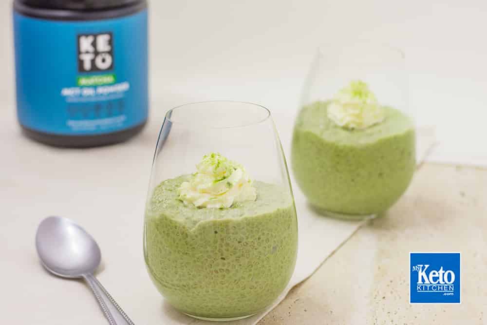 Keto Matcha Chia Pudding with Perfect Keto Matcha & MCT Powder