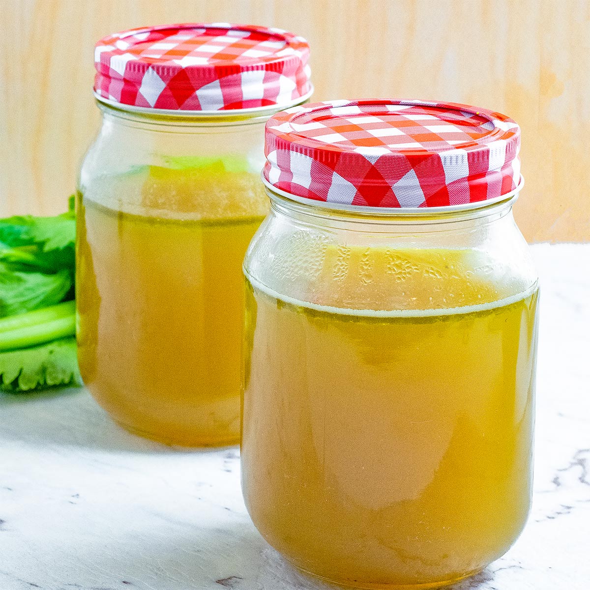 Bone broth in a jar.