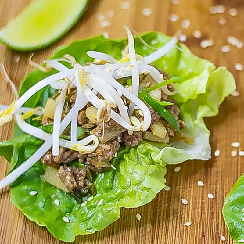 Keto San Choy Bau on a plate