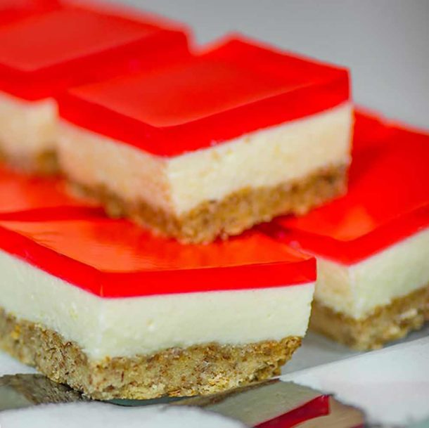 Keto Jelly Slice Strawberry Cream My Keto Kitchen