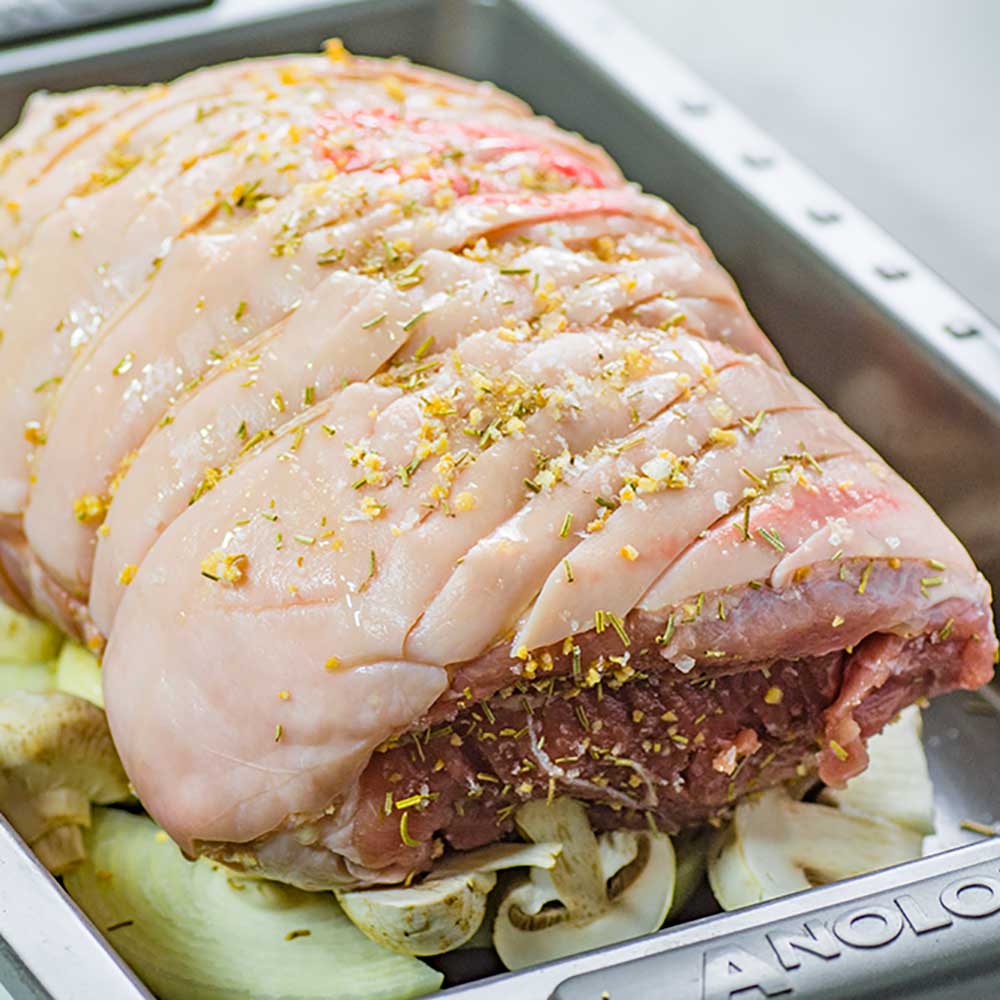 Roast Leg Of Pork Keto Sunday Dinner Recipe With Perfect Crackling 