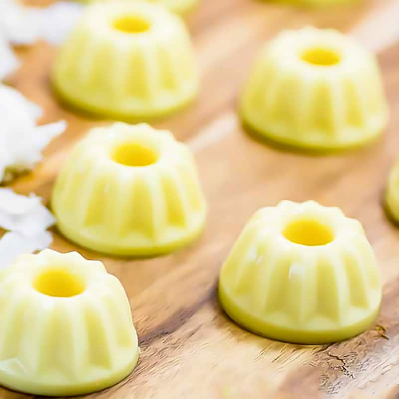 Keto Pina Colada Fat Bombs ready to eat