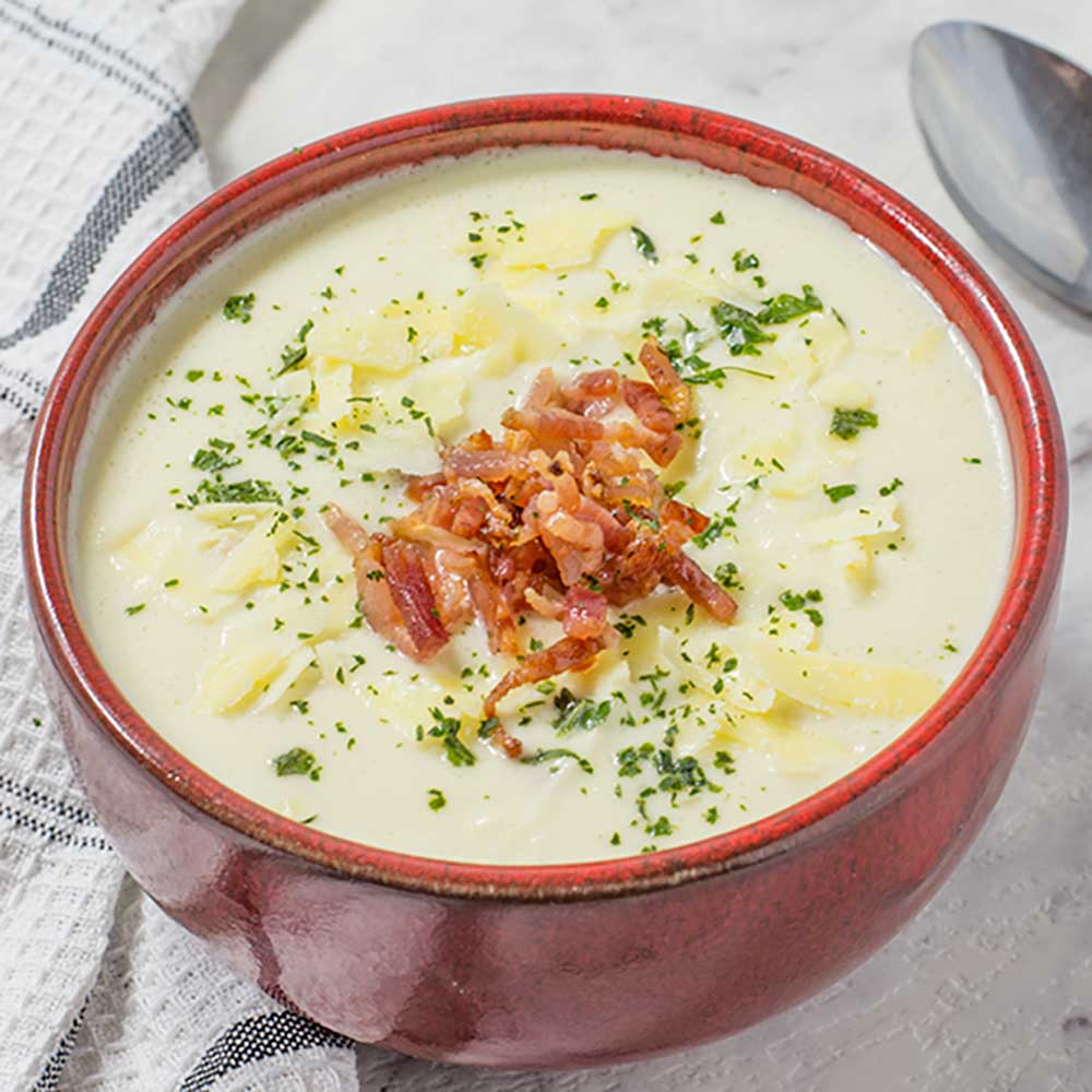 Keto Cheese & Bacon Cauliflower Soup Basic Ingredients