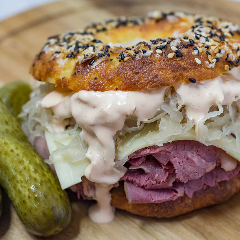 Keto Reuben Bagel