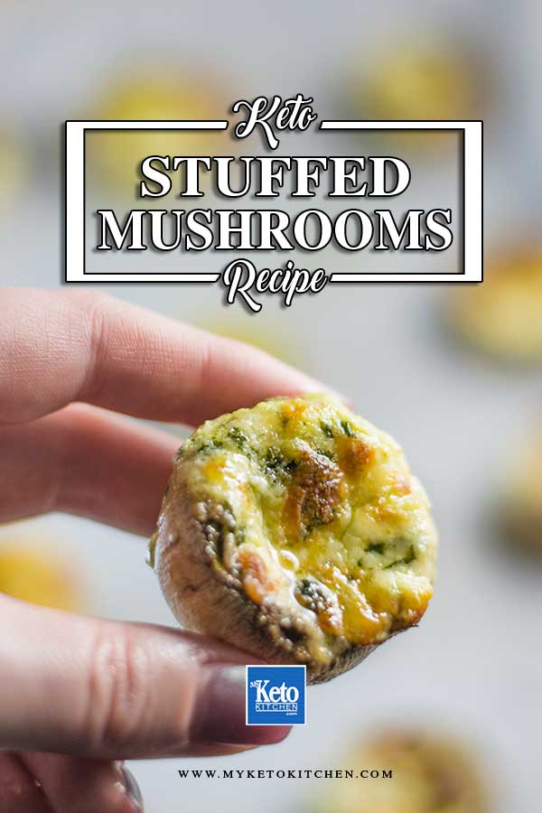 Low Carb Keto Stuffed Mushrooms with Cheese and Garlic