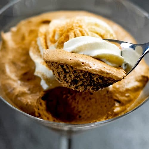 Keto mocha mousse recipe.