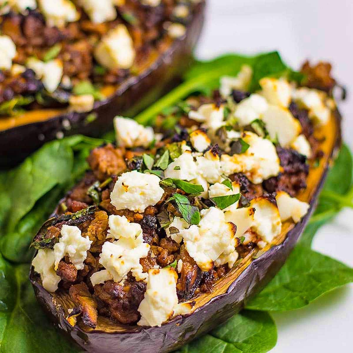 Delicious Lamb Stuffed Eggplant