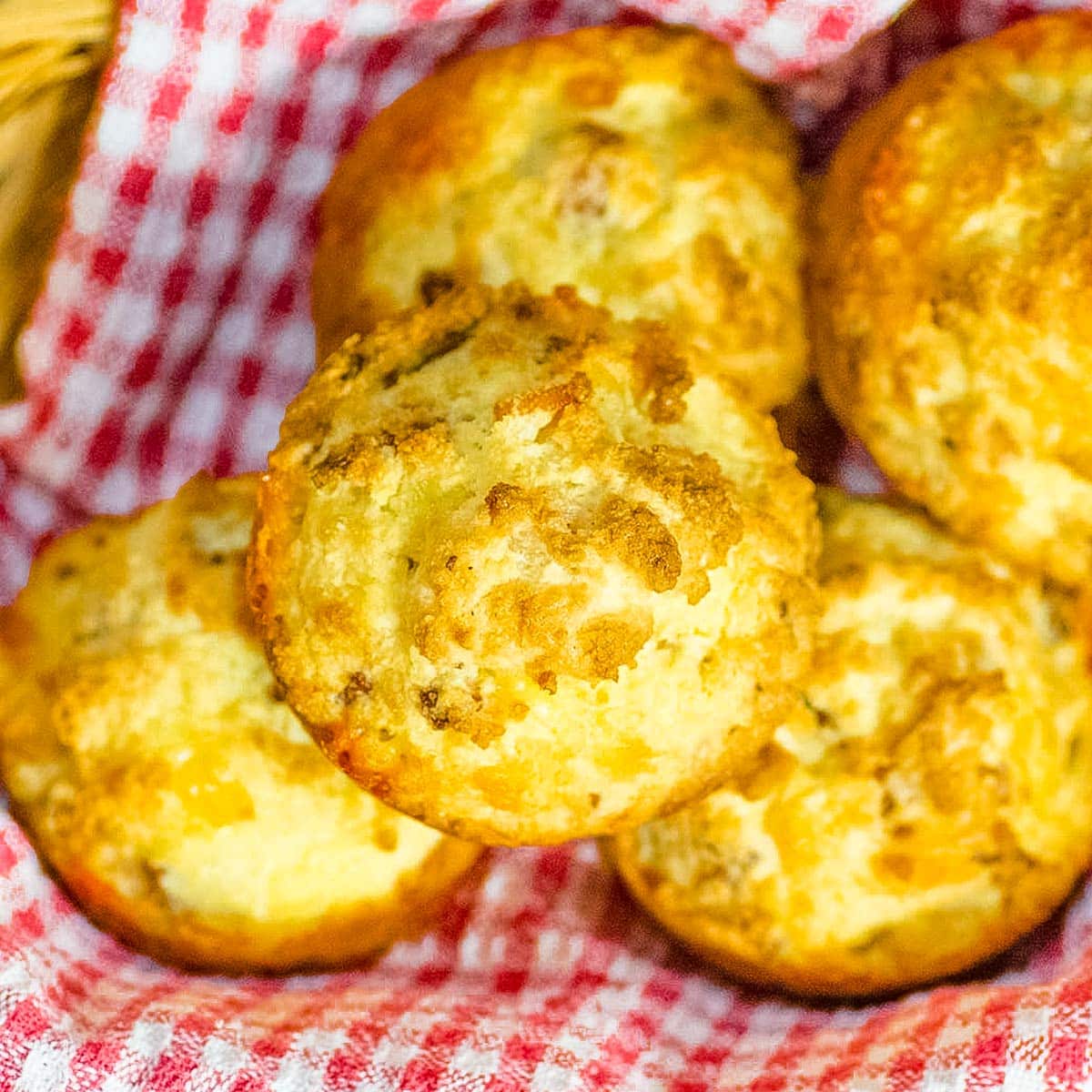 Keto bacon and cheese muffins.