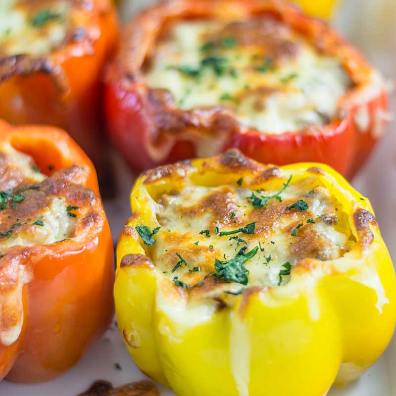 Keto Stuffed Peppers - Cajun Ground Beef