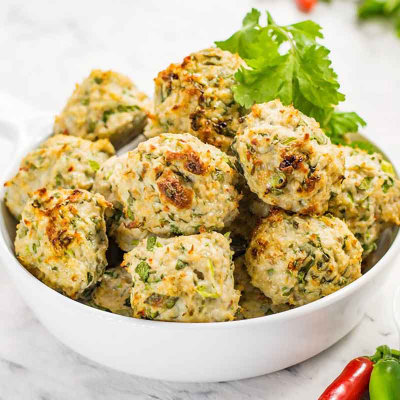 Keto Thai Chicken Meatballs
