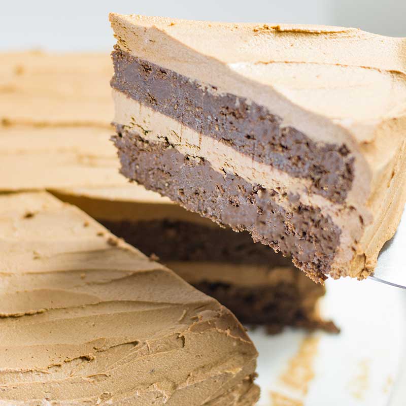 Keto Chocolate Cake Layered