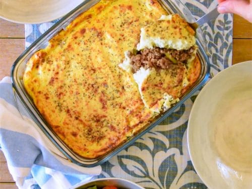 Keto Cottage Pie Recipe Cauliflower Top Hearty Beef Filling