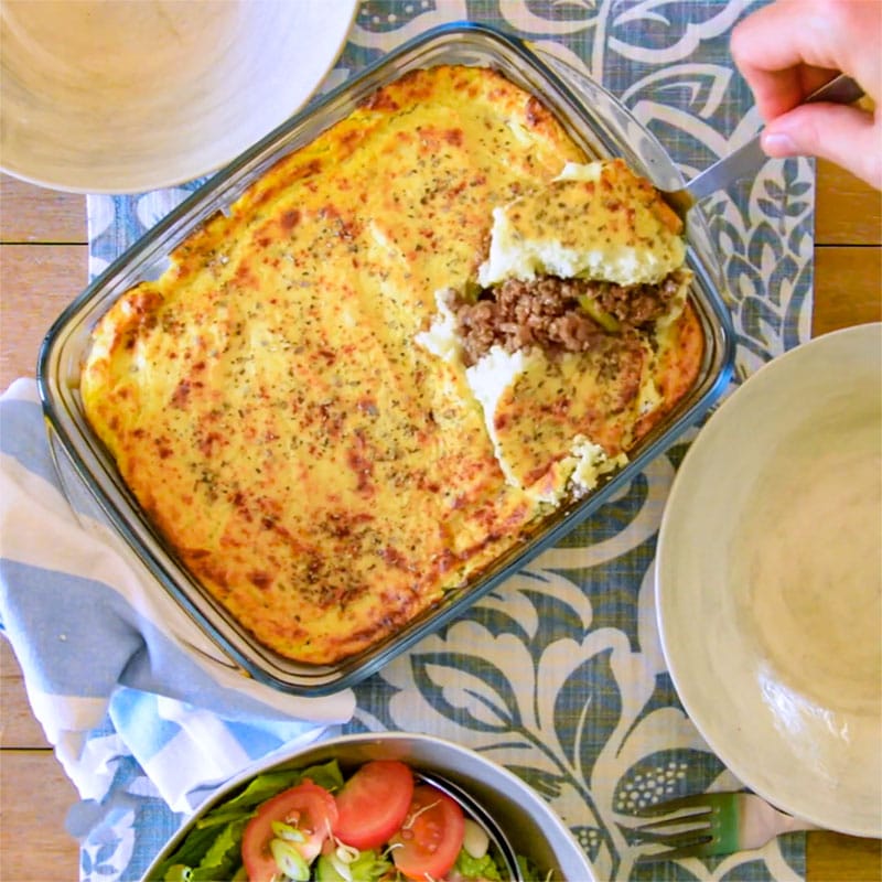 Keto Cottage Pie Recipe with Cauliflower Mash