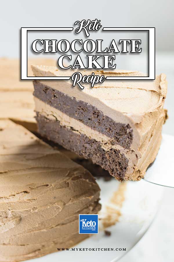 Keto Chocolate Cake slice being served