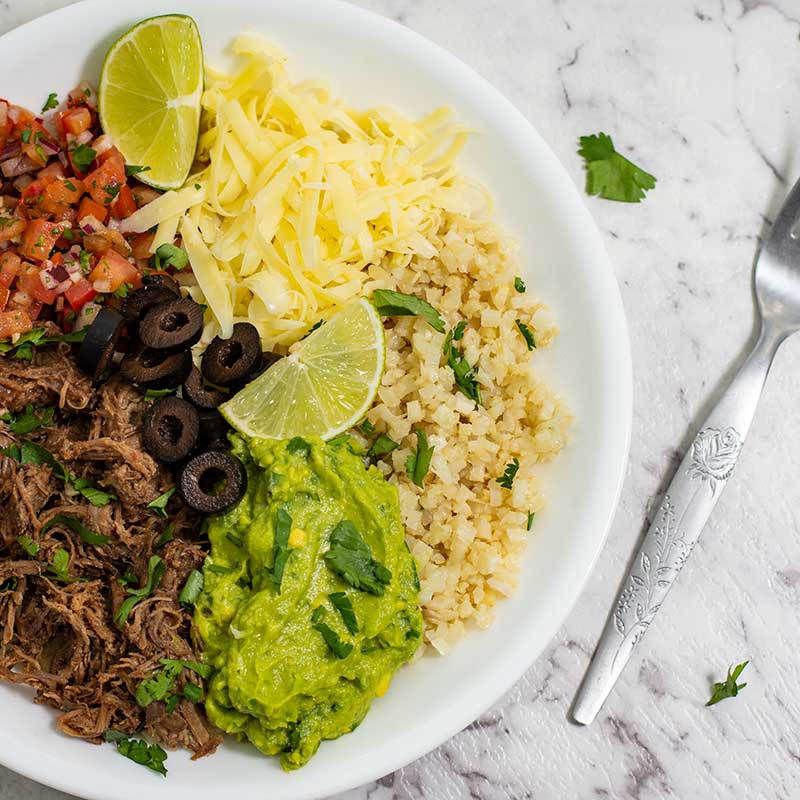 Keto Beef Burrito Bowls