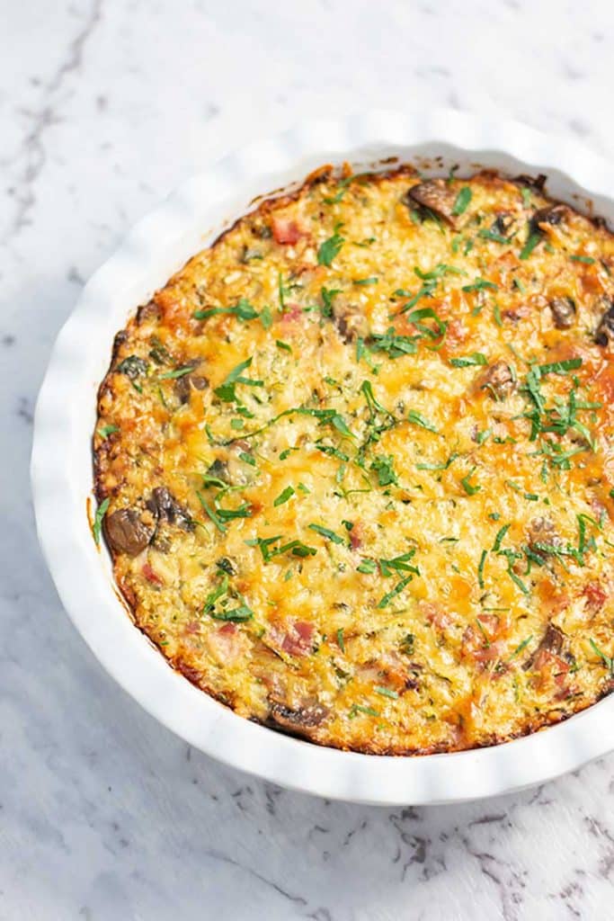 How to make cauliflower quiche.