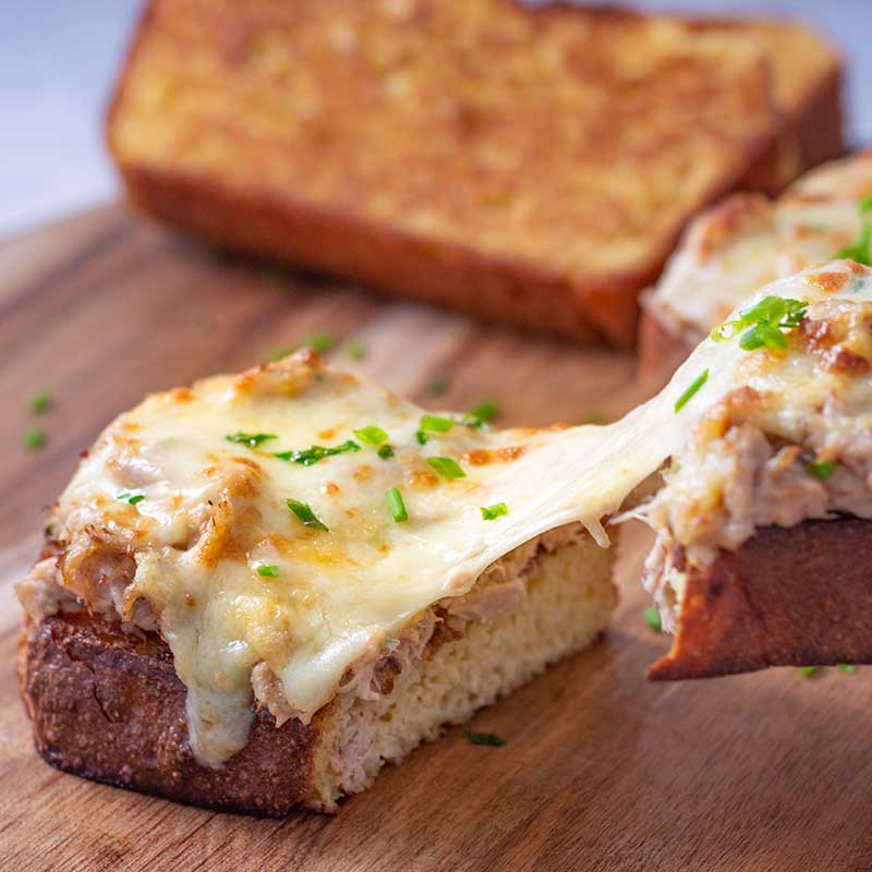 How to make a Keto Tuna Melt - gooey, cheesy melt recipe