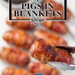 Keto Bacon Wrapped Sausages - yummy pigs in blankets recipe