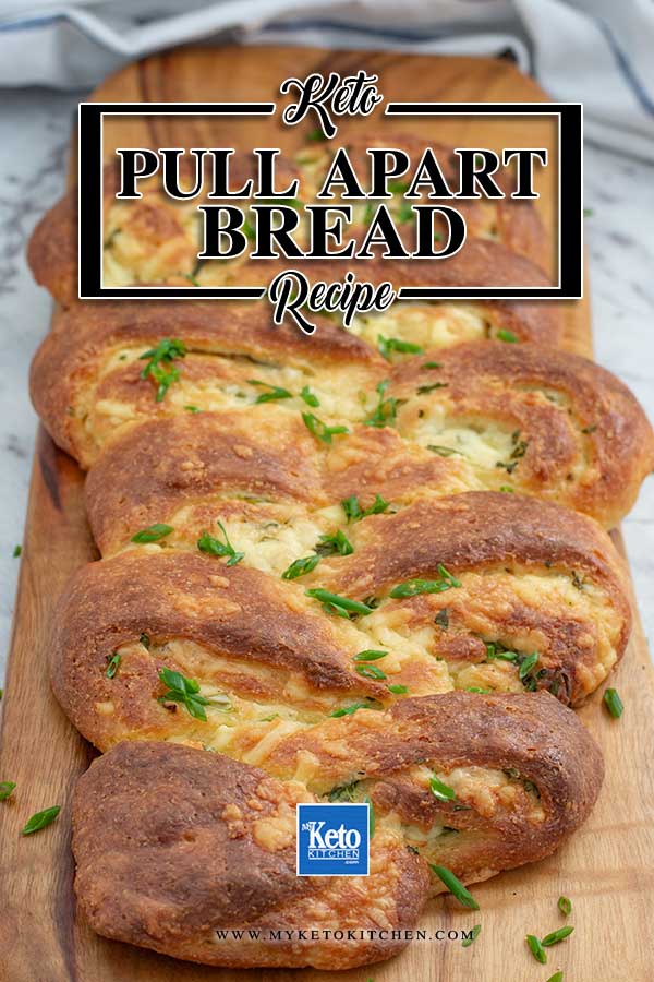 Keto Pull Apart Bread with Cheese ready to be served.