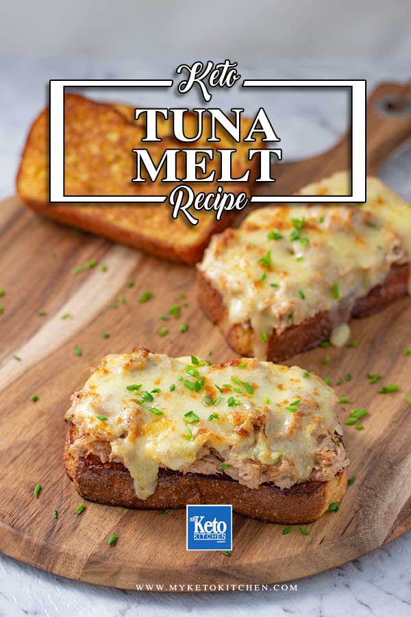 Low Carb Keto Tuna Melt - gooey, cheesy melt recipe