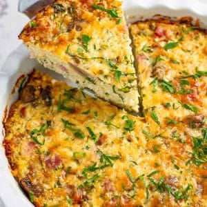 Cauliflower quiche recipe.