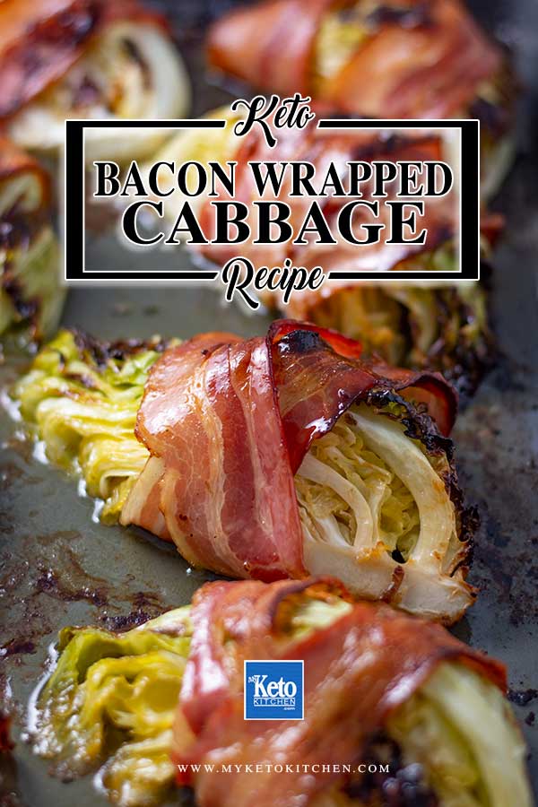 Crispy Bacon Wrapped Cabbage - easy keto, gluten free side dish recipe