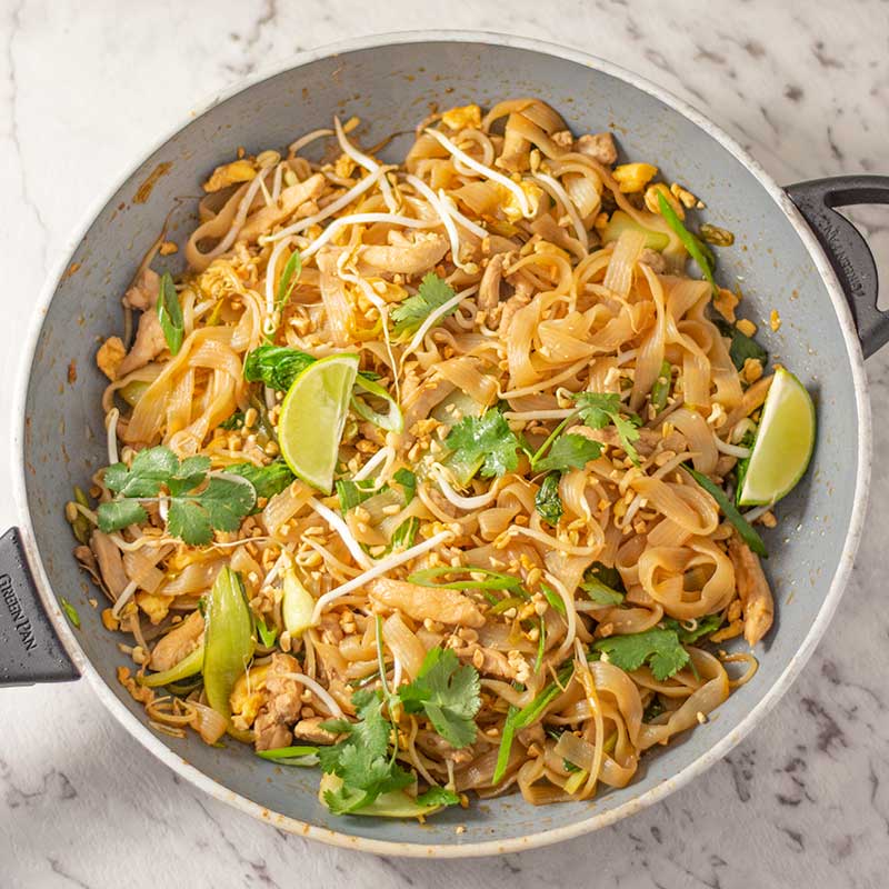 How to make Keto Chicken Pad Thai - delicious stir fried noodles recipe