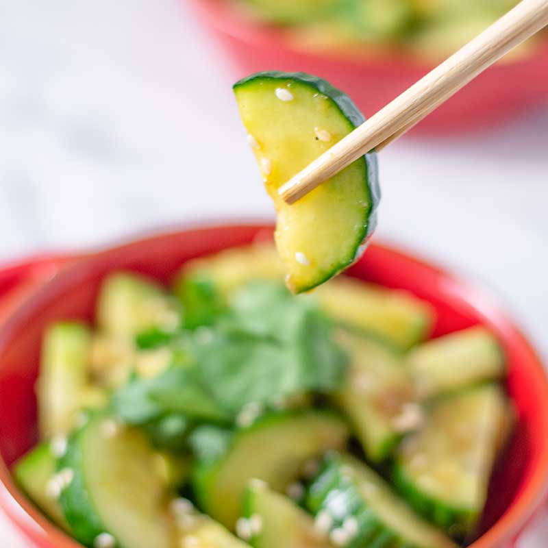 How to make Keto Chinese Cucumber Salad - easy side dish recipe