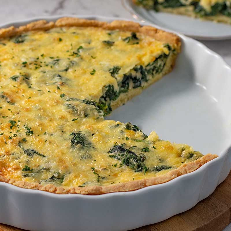 Keto Spinach Quiche - Low Carb Vegetarian Recipe