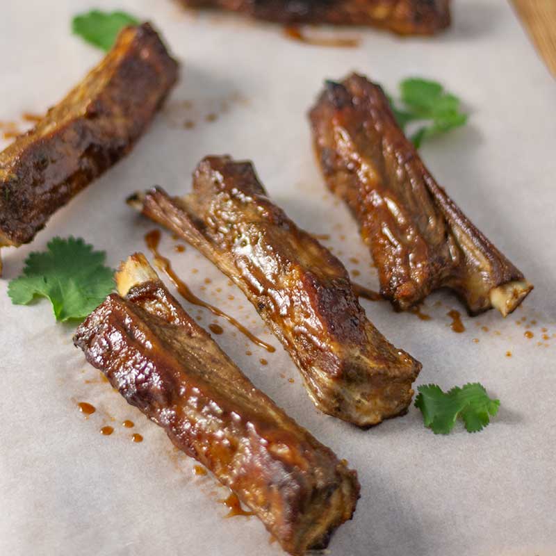 BBQ Lamb Riblets Recipe - Sweet & Sticky Ribs - Healthy & Sugar-Free