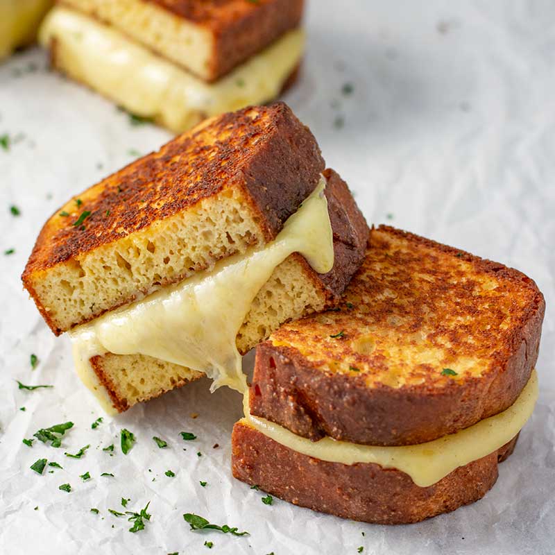 Keto Grilled Cheese - Kicking Carbs