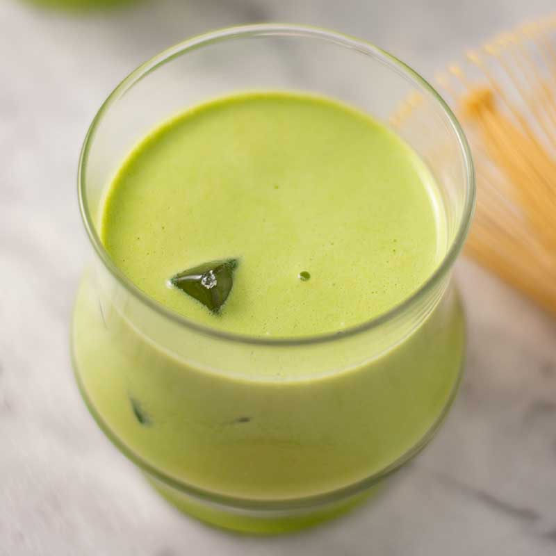 Keto Iced Matcha Latte - easy drink recipe