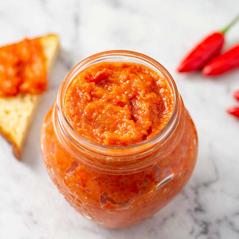 Keto Pepper Relish - delicious chili chutney recipe