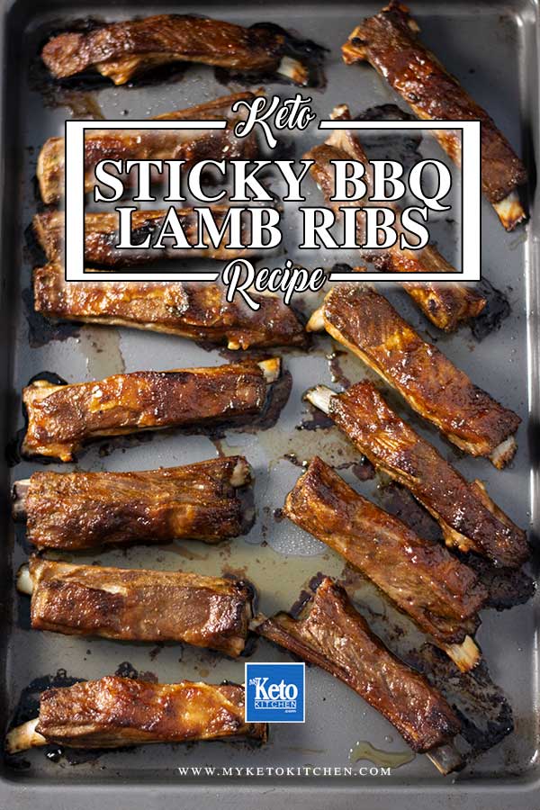 Sticky BBQ Lamb Ribs - sugar free sweet  riblets recipe