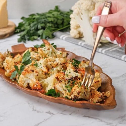 The Best Roast Cauliflower Recipe Crunchy & Cheesy Keto Side Dish