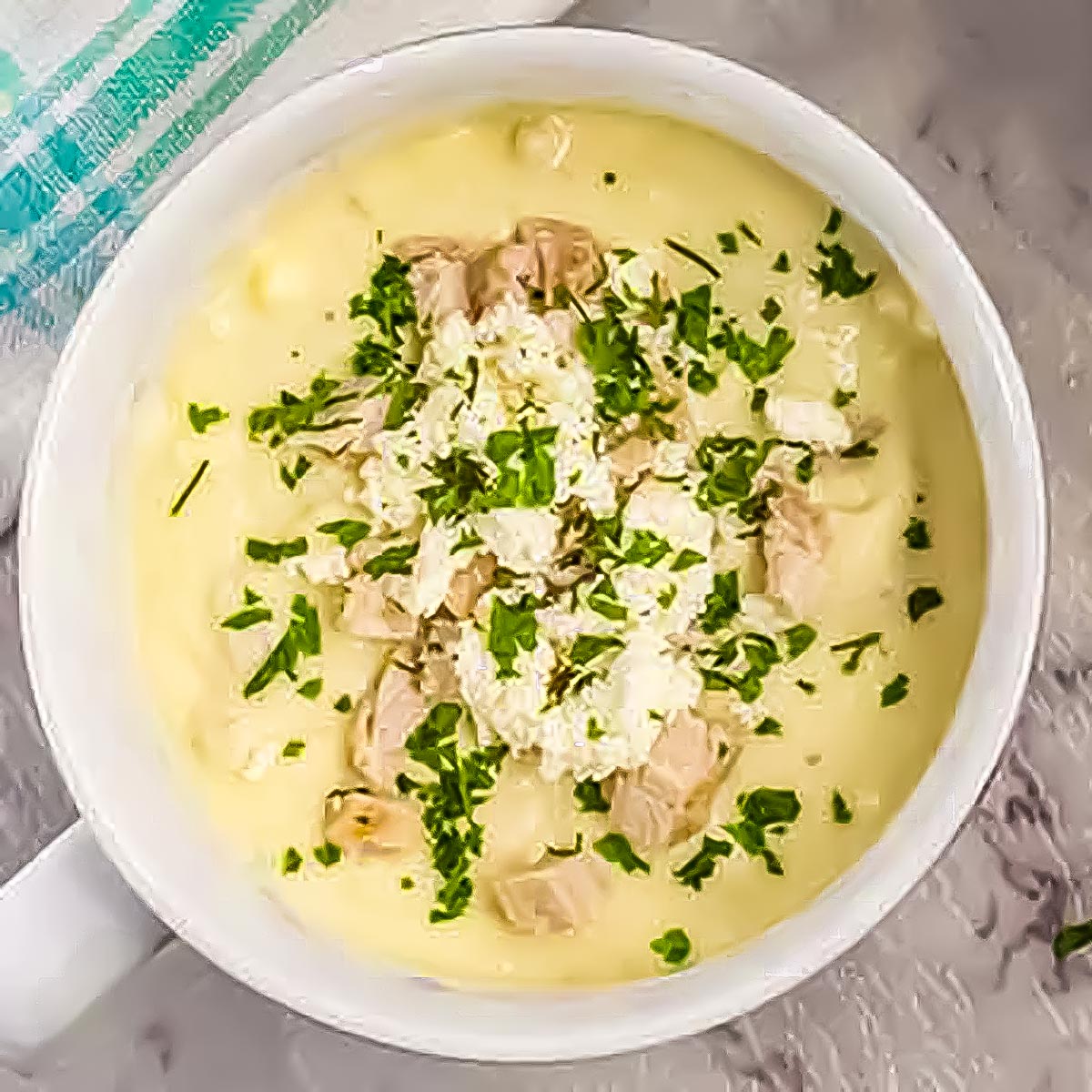 Chicken and cauliflower soup