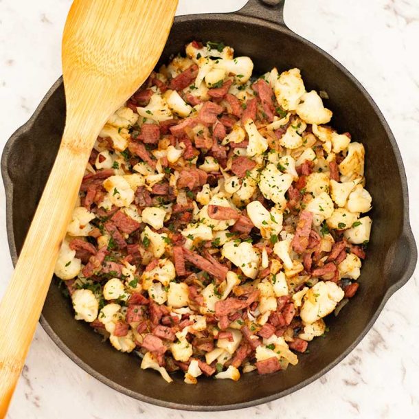 Keto Corned Beef Hash Recipe - Crispy Low Carb Breakfast