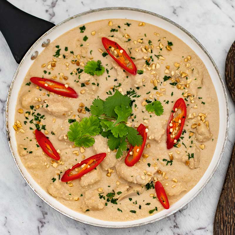 Keto Peanut Chicken Recipe - Easy Slow Cooker Curry