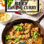 Keto beef curry recipe Panang style.